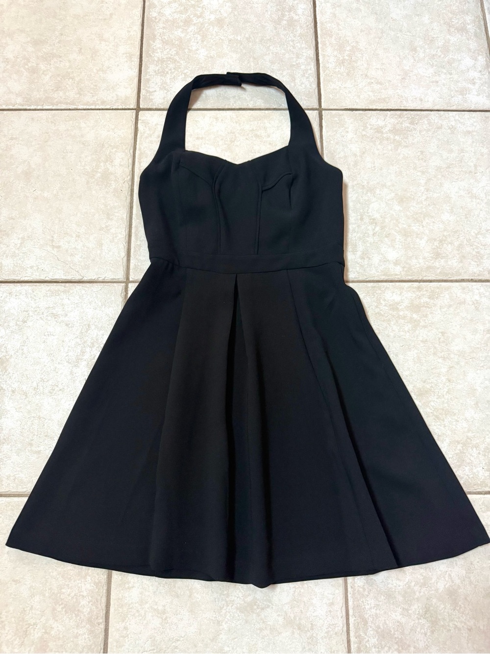 NWT BCBGeneration Black Halter Fit-and-Flare Mini Cocktail Dress